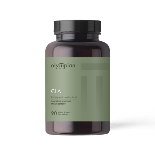 Olympian Labs CLA supplement bottle on a white background